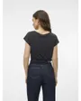 T-shirt Femme VMFILLI SS V-NECK TEE NOOS Noir