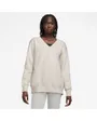 Sweat manches longues Femme W NSW PHNX FLC OS VNECK SWTSH Beige