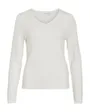 Pull col V Femme VIRIL V-NECK L/S KNIT TOP NOOS Blanc