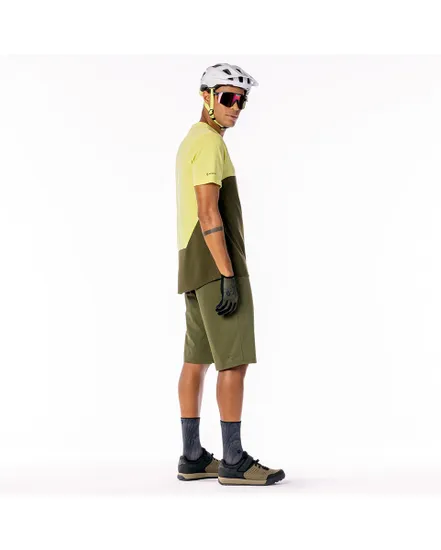 Maillot manches courtes Homme TRAIL FLOW DRI Jaune/Vert Sapin