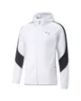 Sweatshirt zippé à capuche manches longues Homme FD EVOSTRIPE FLL-ZP HDY Blanc