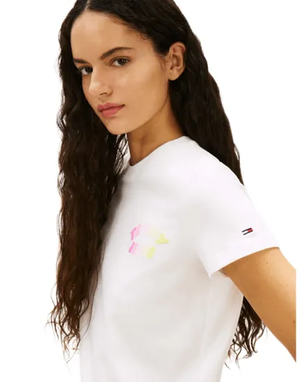 Tee-shirt Femme Bubble Logo Ecru