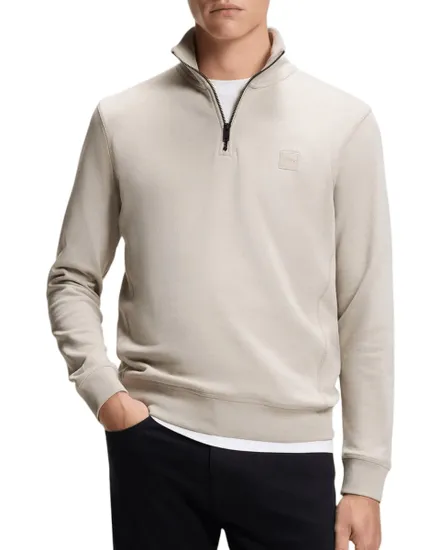 Pull col zippé Homme ZETRUST Gris Clair