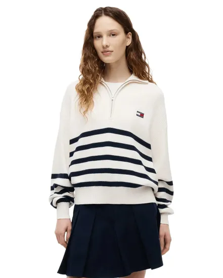 Sweat Col Monté Femme Quarter Zip Tommy Jeans