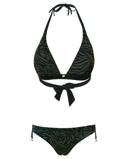 ENSEMBLE TRIANGLE SOUPLE +CULOTTE TANGA Femme Vert