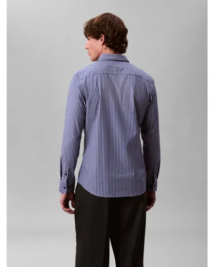 Chemise Homme LS STRIPE SUPIMA STR Bleu Amiral