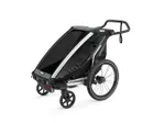 Remorque pour enfant 1 place CHARIOT LITE Aluminium/Vert Agave