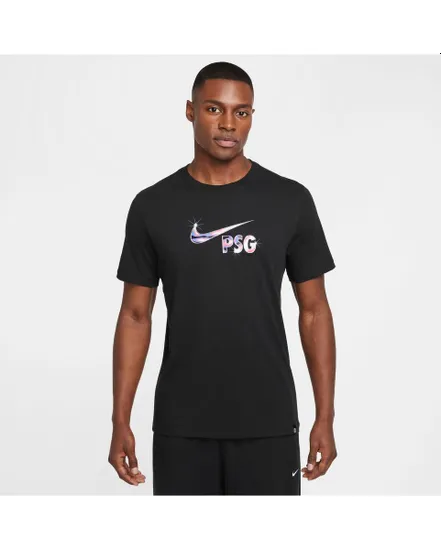 T-shirt Homme PSG M NK SWOOSH TEE Noir