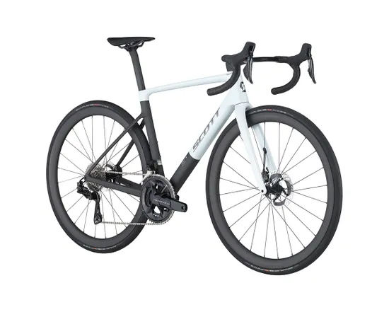 Vélo de route Unisexe ADDICT RC PRO Blanc Cumulus/Noir Carbone