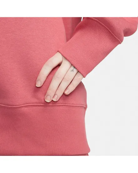 Sweat manches longues Femme W NSW FLC OS CREW MS Rose