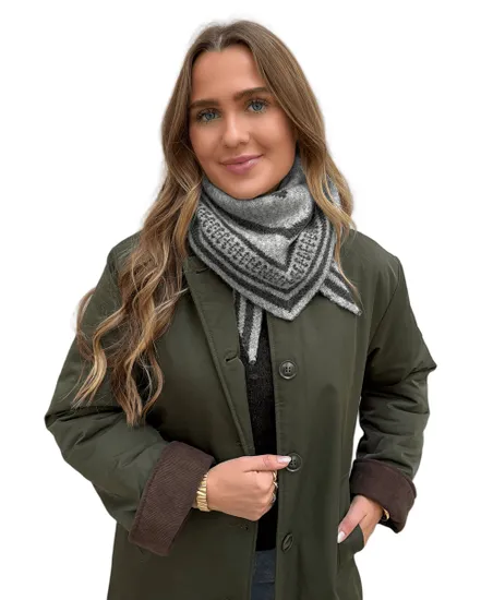 Écharpe Femme VICALLIS JACQUARD KNIT SCARF/EF Gris Foncé