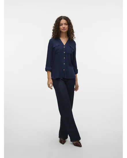 Chemise Femme VMBUMPY L/S Shirt New WVN Noos