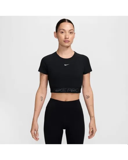 T-shirt Femme W NP DF SS CROP TOP TT GX Noir