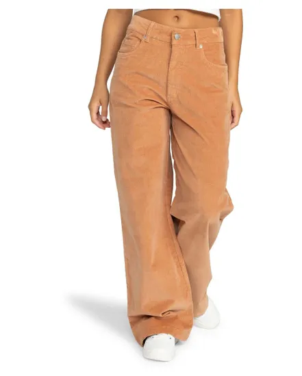 Pantalon evasé en velour Femme SURF ON CLOUD CORD STRETCH Orange