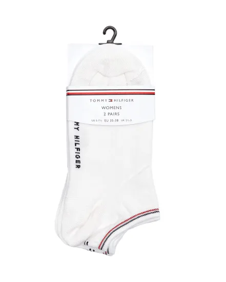 Lot de 2 paires de chaussettes Femme SNEAKER 2P SHINE Blanc