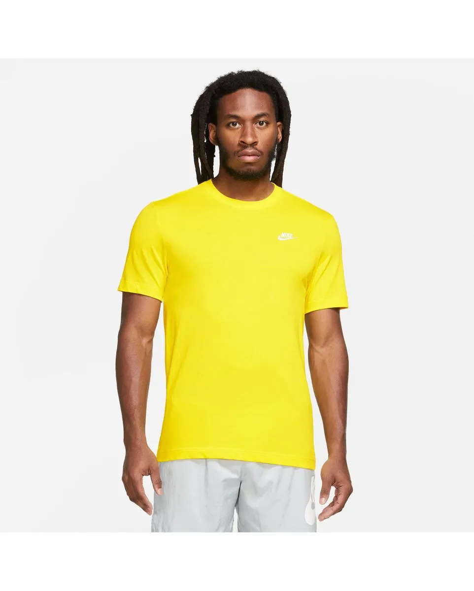 T shirt manches courtes Homme Nike M NSW CLUB TEE Jaune Sport 2000 Ref AR4997 732