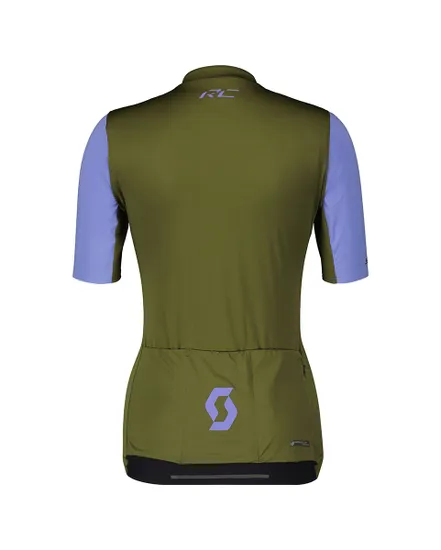 Maillot manches courtes Femme RC PREMIUM Vert Sapin/Bleu