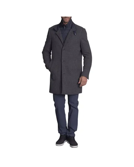 Manteau long Homme MAHALON Gris Chiné