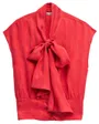 Blouse Corset Femme Rouge Salsa