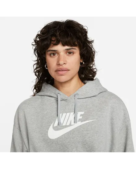 Sweatshirt à capuche manches longues Femme W NSW CLUB FLC GX CROP HDY Gris