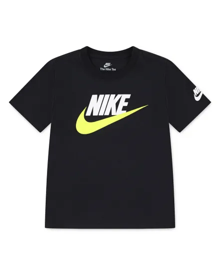 T-shirt Jeune enfant NKN CLUB FAMILY S/S KNIT TOP Noir