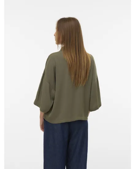 Chemise Femme VMICELYN 3/4 SHIRT WVN BTQ Vert