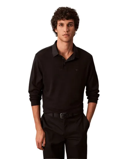Polo manches longues Homme LS SUPIMA COTTON SOLID POLO Noir