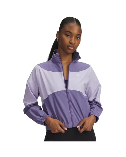 Sweat Femme UA RIVAL WOVEN JACKET Violet