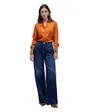 Chemisier Femme BASIC SHIRT W/ GOLD BUTTONS Orange