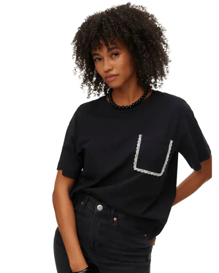 T-Shirt Femme Jumbo Dentelle