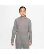 Sweatshirt à capuche Enfant plus âgé G NSW CLUB FT CROP HOODIE HBR Gris