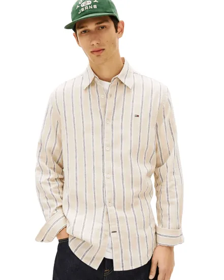 Chemise Homme Tommy Jeans Rayée Lin