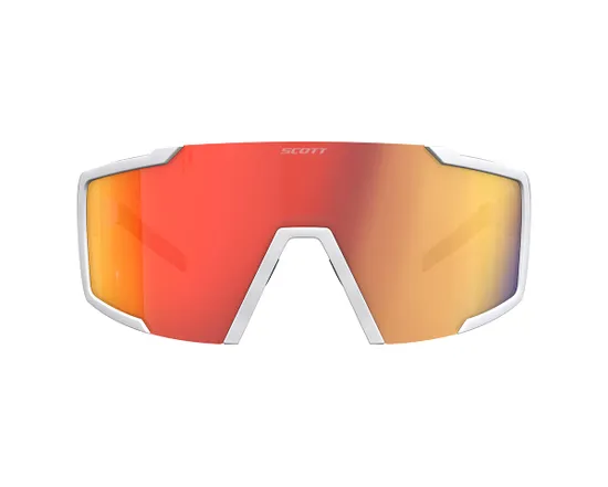 Lunettes Unisexe SHIELD COMPACT Blanc Mat/Rouge Chrome