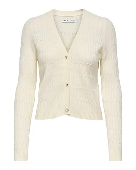 Cardigan manches longues Femme ONLKATIA LS CABLE V-NECK CARDI KNT NCA
