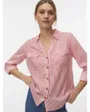 Chemisier Femme VMBUMPY L/S SHIRT NEW WVN GA NOOS Corail Rayé