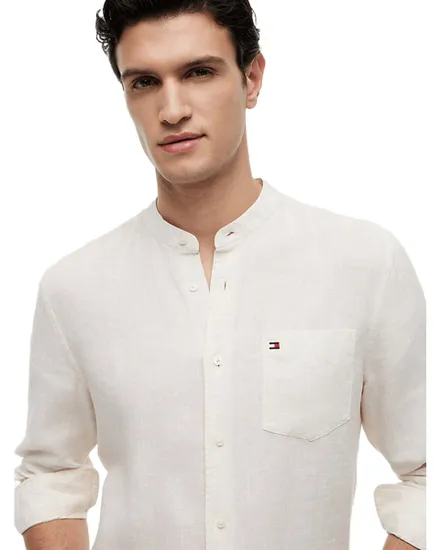 Chemise Homme Pin Stripe Linen Mao