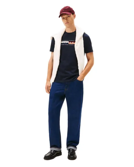 T-shirt col rond Homme TH COLOUR BLOCK GRAPHIC TEE Bleu Marine