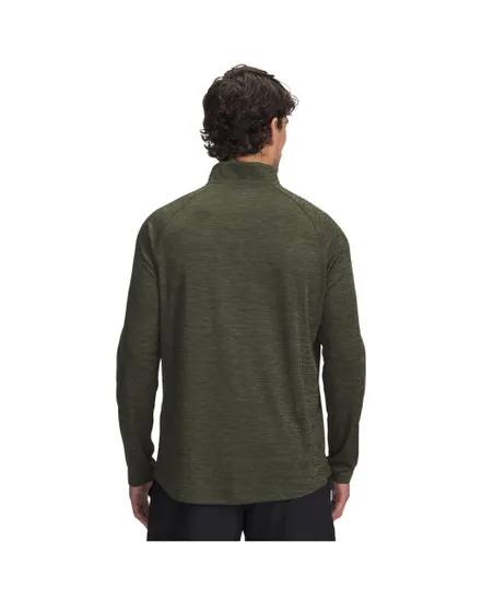 Haut d'entrainement Homme UA TECH TEXTURED 1/2 ZIP Vert