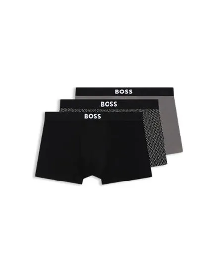 Lot de 3 boxers Homme TRUNK 3P BOSS ONE D Beige Clair