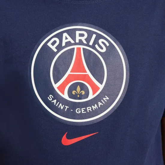 T-shirt de football Enfant plus agé PSG U NK CREST TEE Bleu
