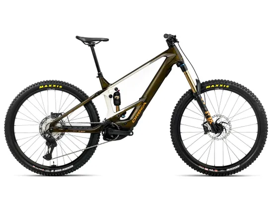 VTT tout suspendu électrique WILD M-TEAM Caramel/Blanc Crème