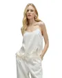 Top Femme Satin Bretelles Réglables Dentelle