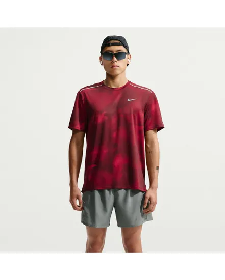 T-shirt Homme M NK DF UV MILER AOP SS Rouge