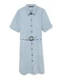 Robe Femme VMSILVIA S/S SHORT DENIM DRESS LCS Bleu