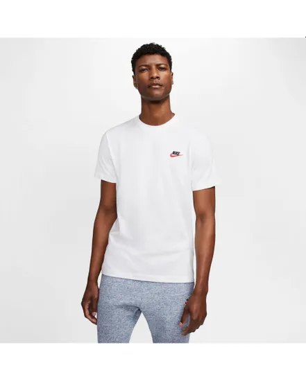 T shirt manches courtes Homme Nike M NSW CLUB TEE Blanc Sport 2000 Ref AR4997 100