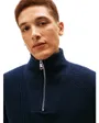 Pull Homme Fisherman Rib Zip Mock