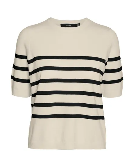 Pull Manches Courtes Femme VMSABA Plain
