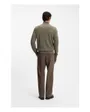 Pull col zippé Homme H-HEMARLO Brun Clair