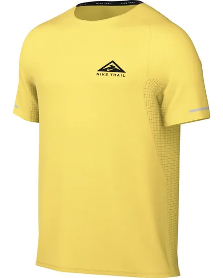 T-shirt manches courtes Homme M NK DF SOLAR CHASE SS TOP Jaune