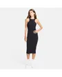 Robe Femme W NSW NK CHLL KNT RIB MIDI DRS Noir